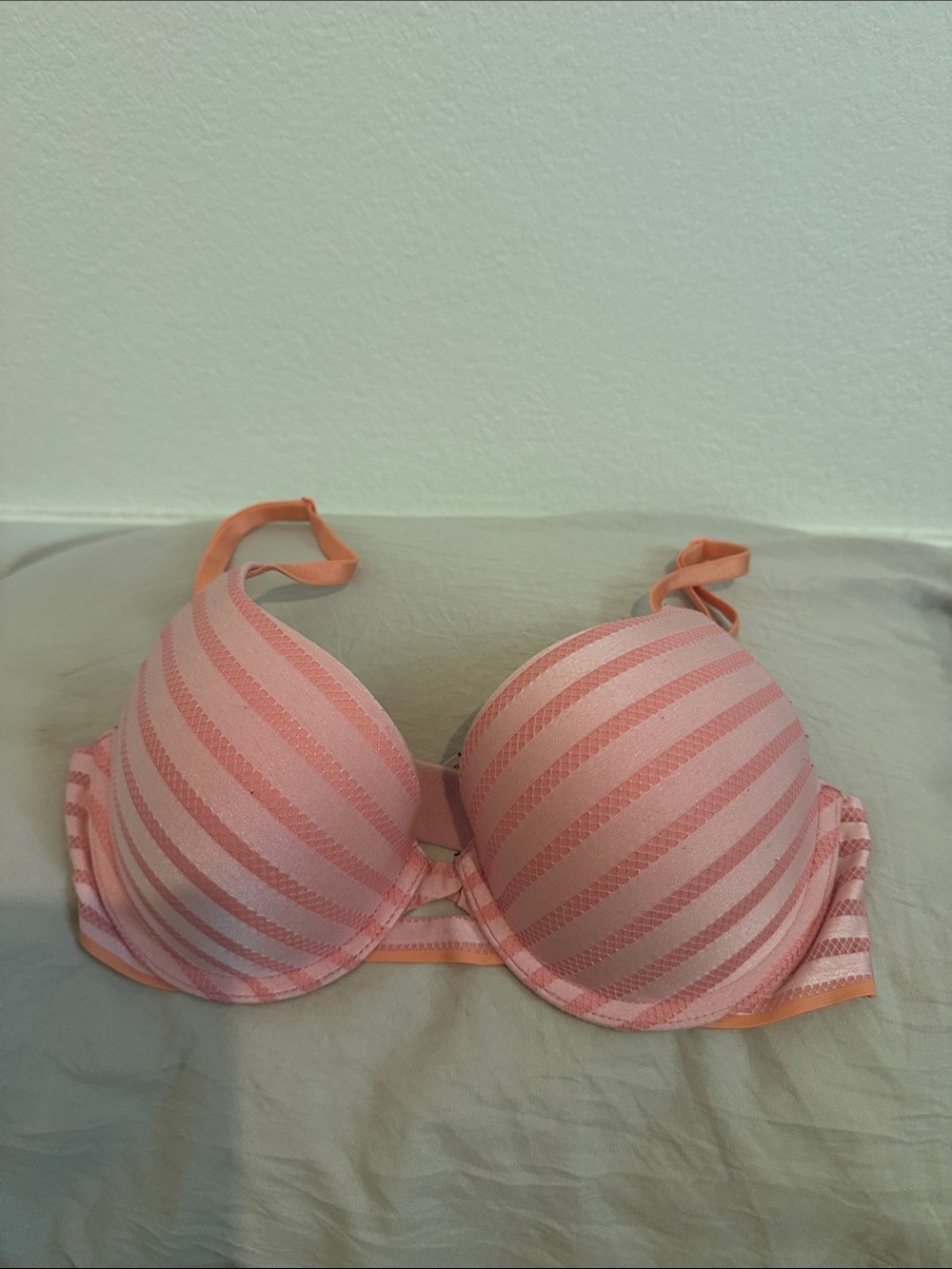 Victoria's Secret Pink Striped Pushup Bra